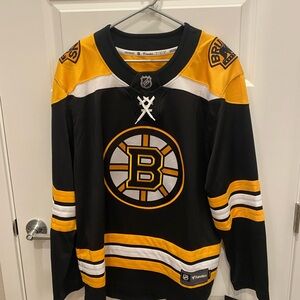 Fanatics Black and Yellow NHL Boston Bruins Jersey